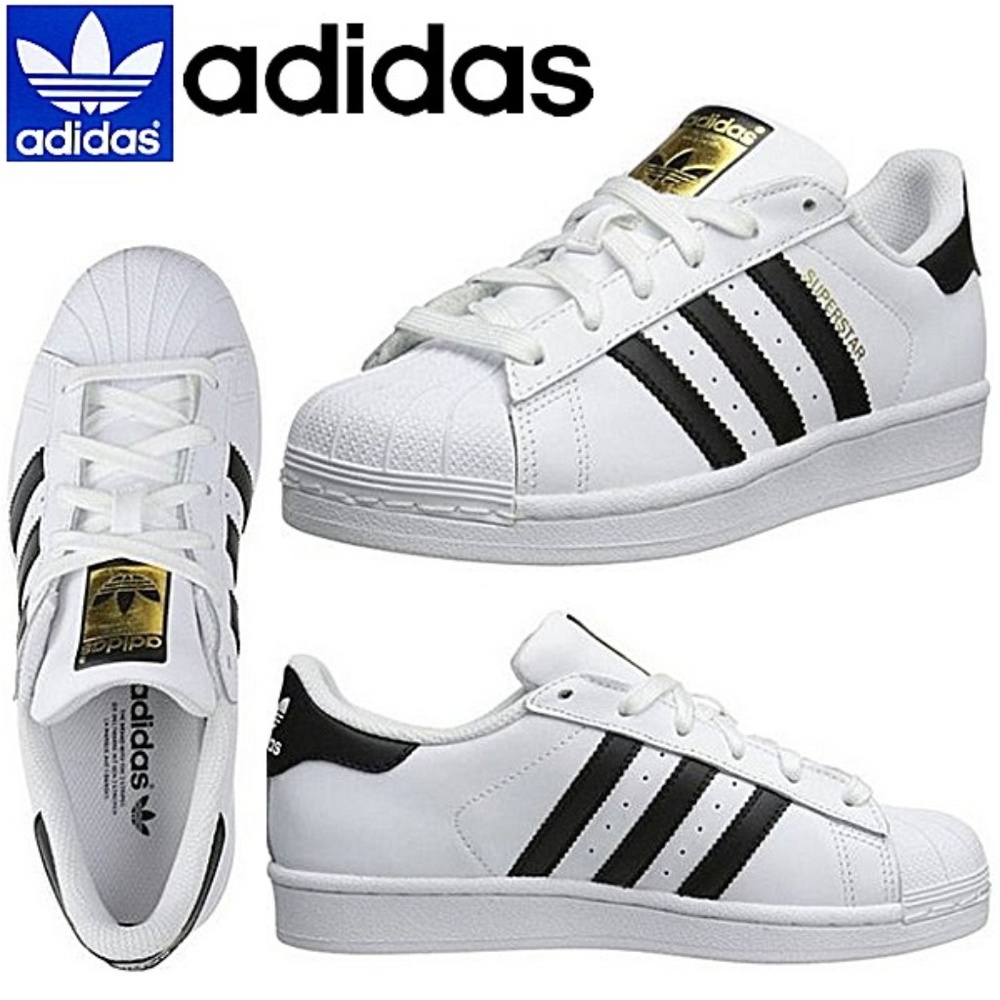 Adidas SUPERSTAR J-NEW w box sz 6.5 Kids 8 Women